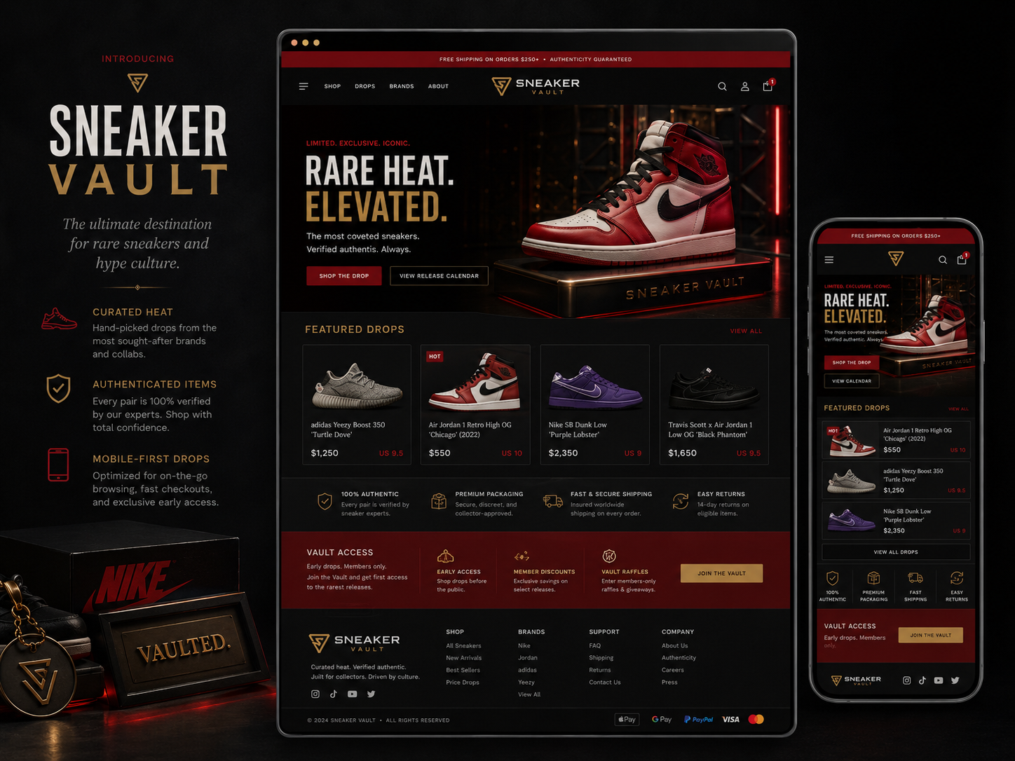 Sneaker Vault theme preview